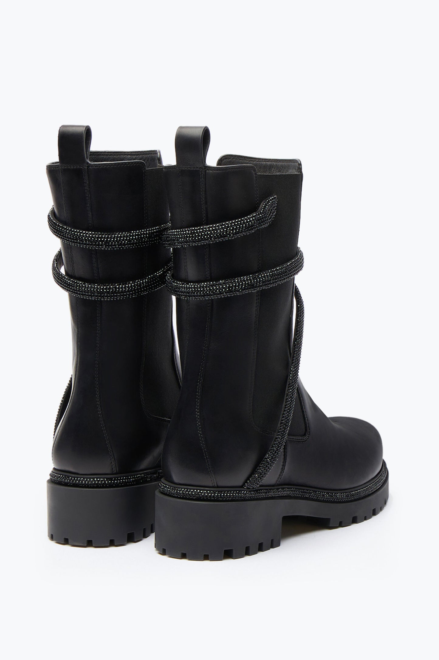 CLEO BLACK ANKLE BOOT WITH CRYSTALS 25