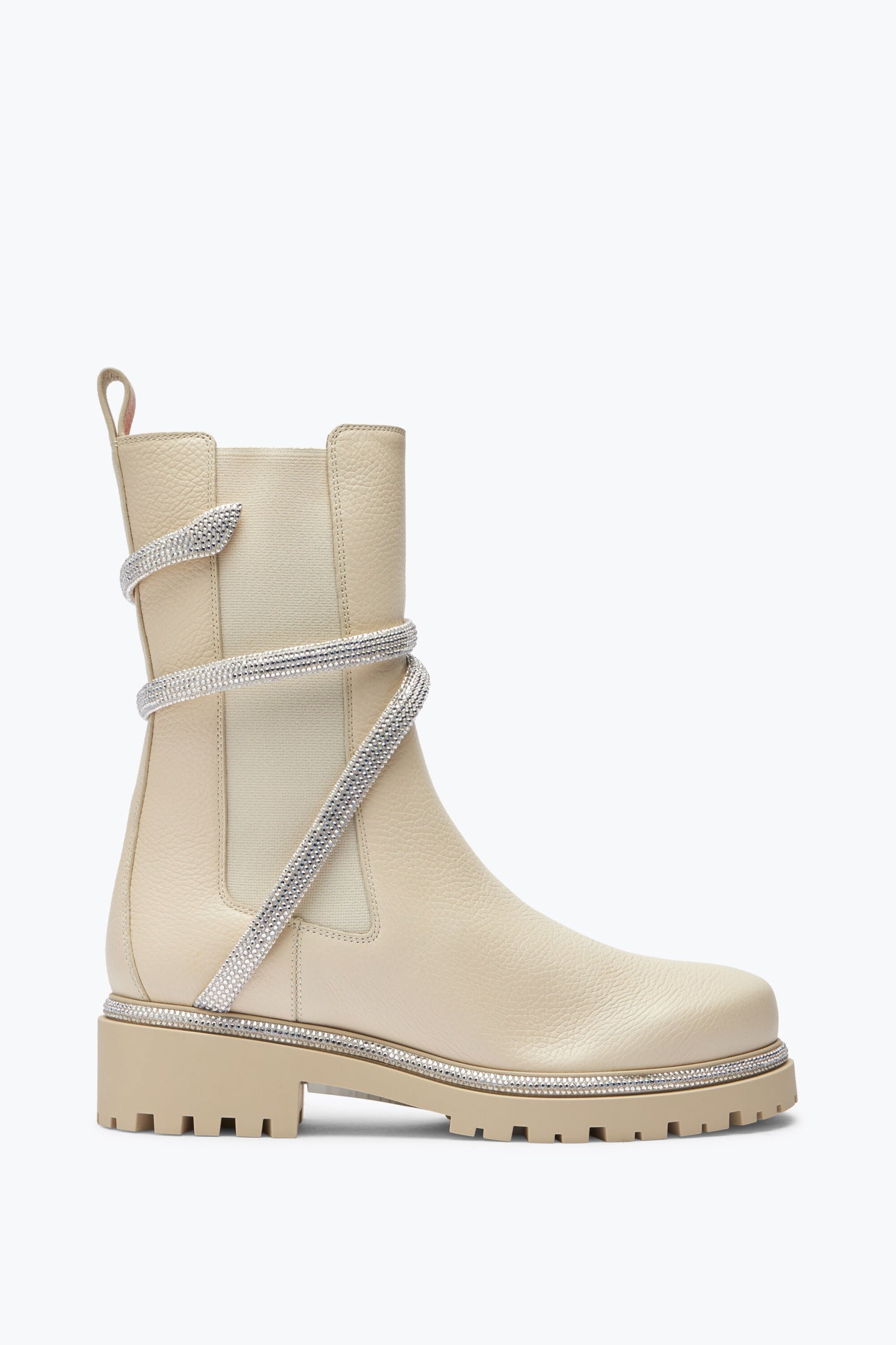 CLEO WHITE LEATHER ANKLE BOOT 25