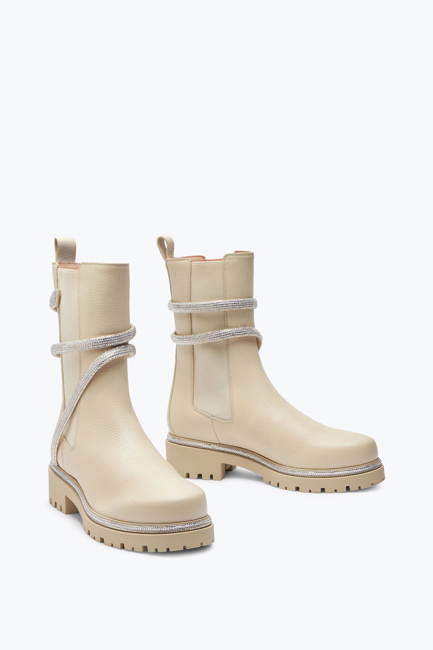 CLEO WHITE LEATHER ANKLE BOOT 25