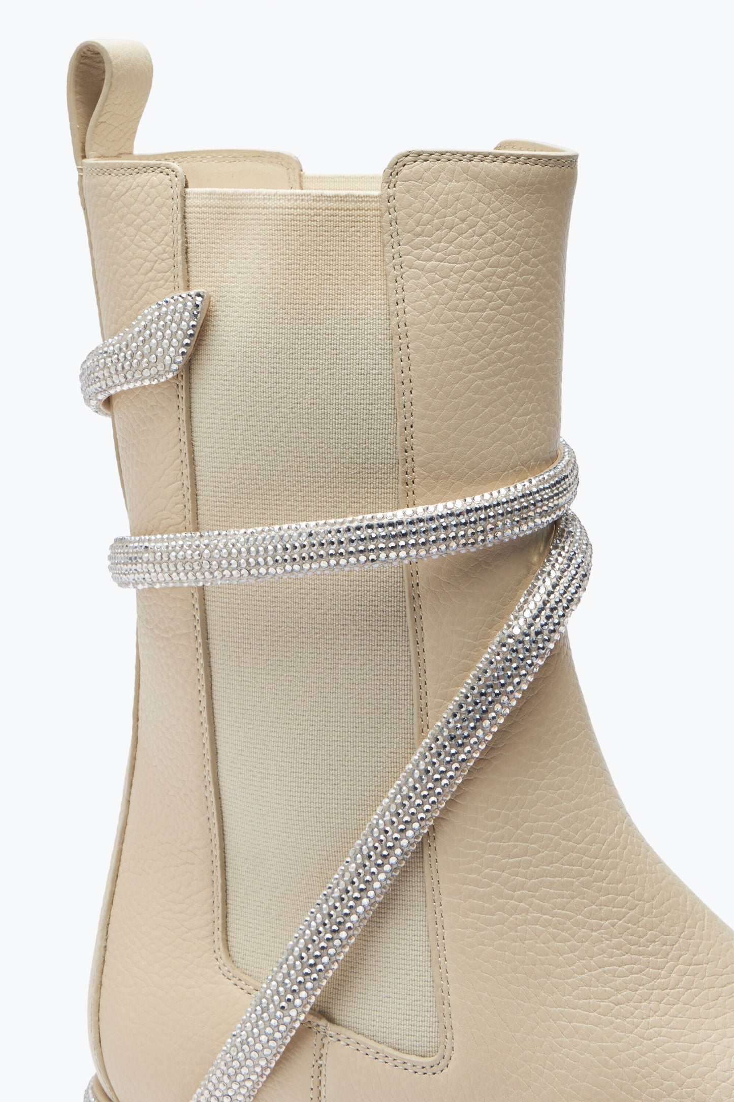CLEO WHITE LEATHER ANKLE BOOT 25