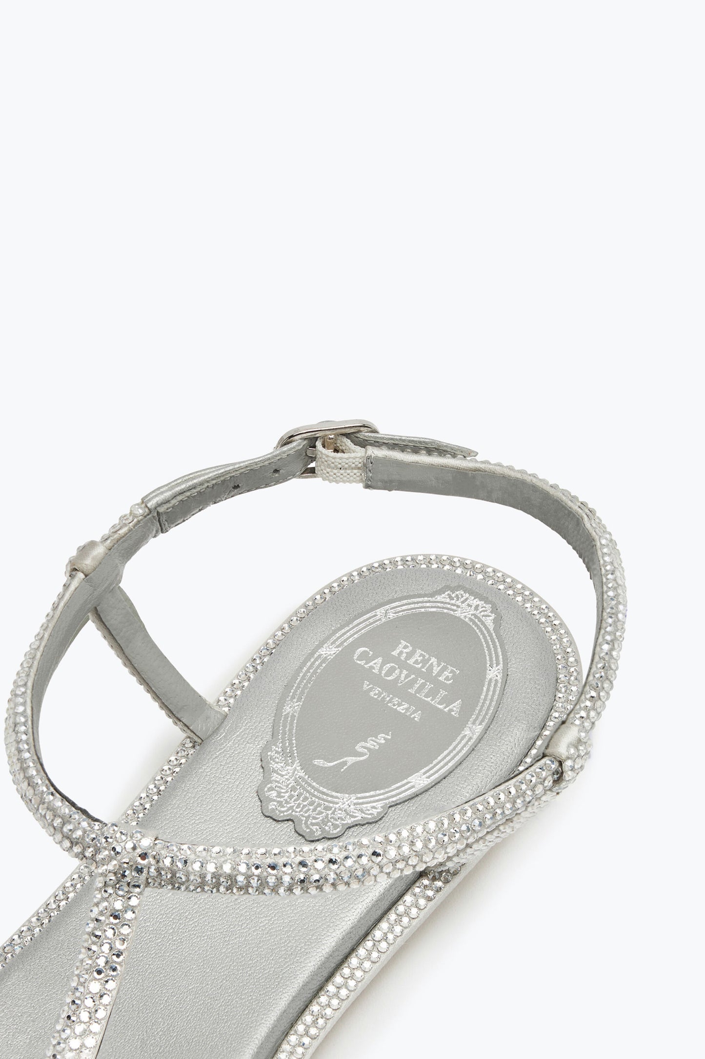 DIANA GREY SANDAL WITH CRYSTALS 10