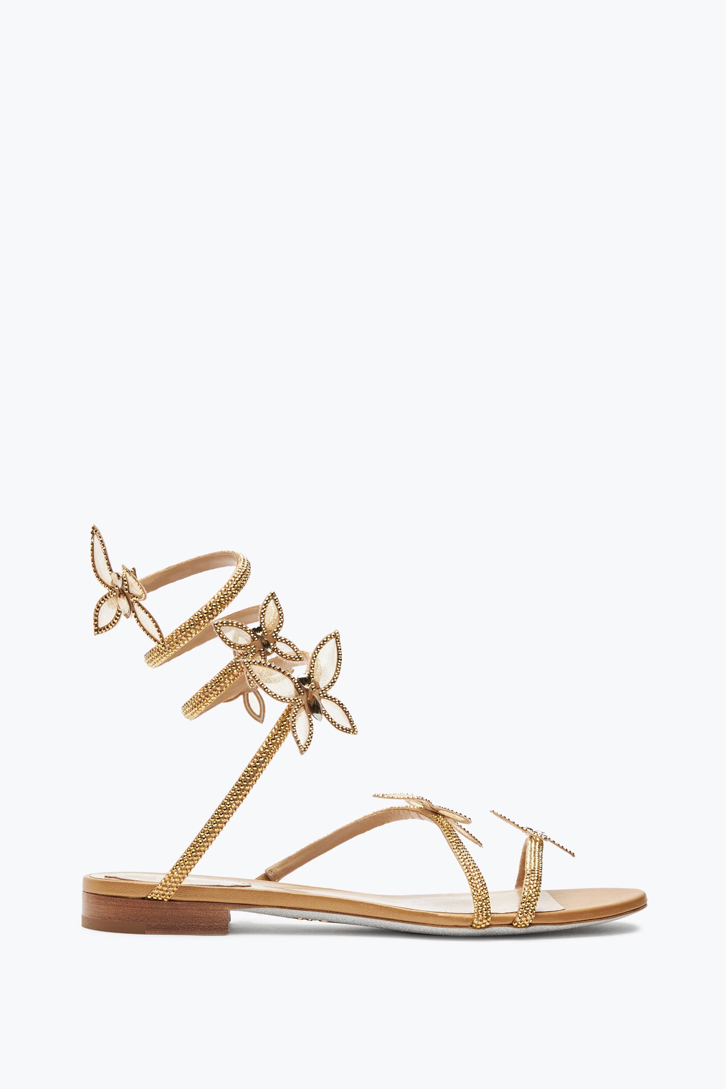 GOLD CRYSTAL SANDAL BUTTERFLOWER 10