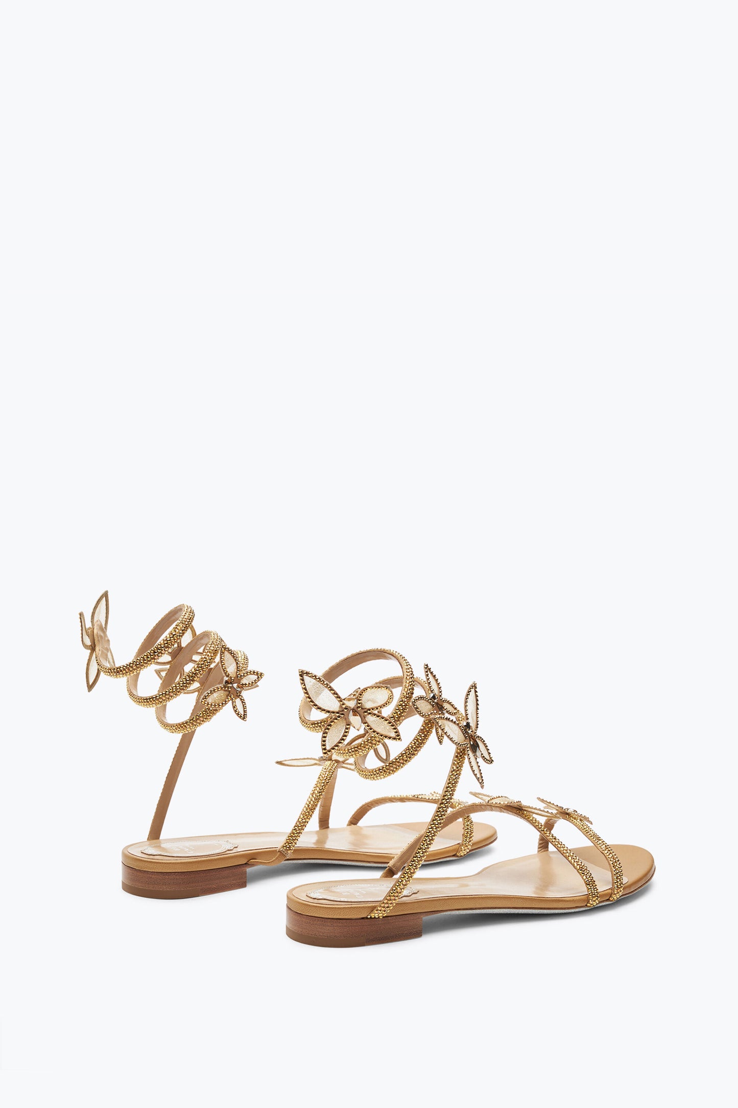 GOLD CRYSTAL SANDAL BUTTERFLOWER 10