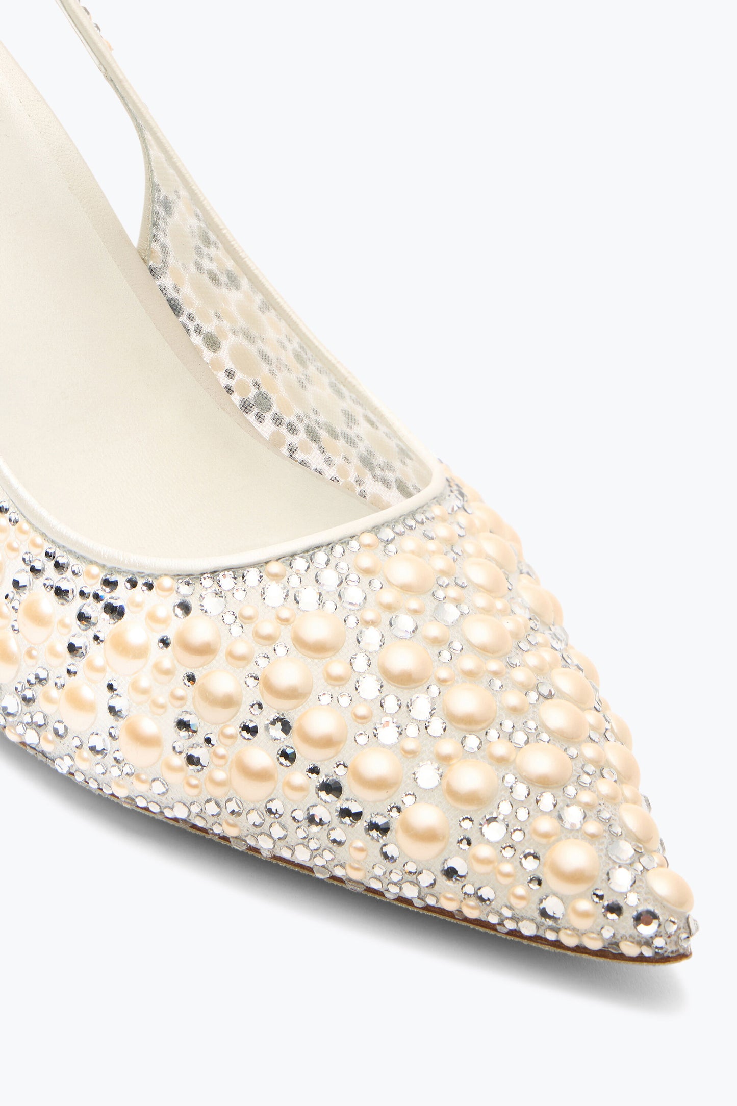SLINGBACK PEARL WHITE 80
