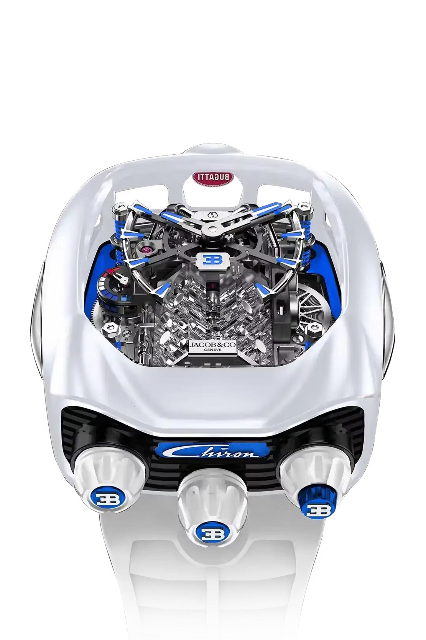 BUGATTI CHIRON TOURBILLON (Titanium and white ceramic coating)